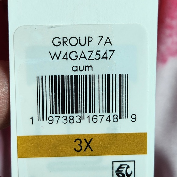 Calvin Klein Womens 3X Ombre Blouse Pink Red Purple Black Roll Tab Sleeve Top - Picture 7 of 9